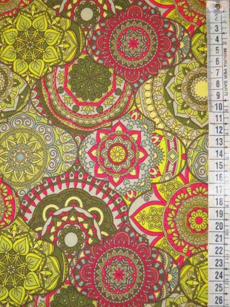 Sweat Jersey -Oriental Mandala- Baumwollsweat brushed