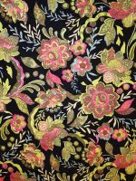 Viskose Elastikjersey -Indian Midnight Garden- weich & fließend