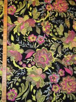 Viskose Elastikjersey -Indian Midnight Garden- weich & fließend