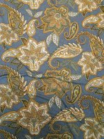 Viskose Elastikjersey -Blaugold Paisley- weich &...