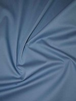 Baumwolle-Seide Stretchsatin Taubenblau RESTCOUPON 130cm m. Fehler