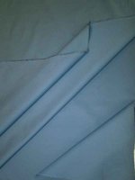 Baumwolle-Seide Stretchsatin Taubenblau RESTCOUPON 130cm m. Fehler