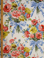 Liberty Fabrics & Bridgerton Bow Bouquet Rot-BlauTana Lawn® Cotton