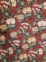 Baumwollstretch -Rossa Botanica– Italienischer Hosenstretch