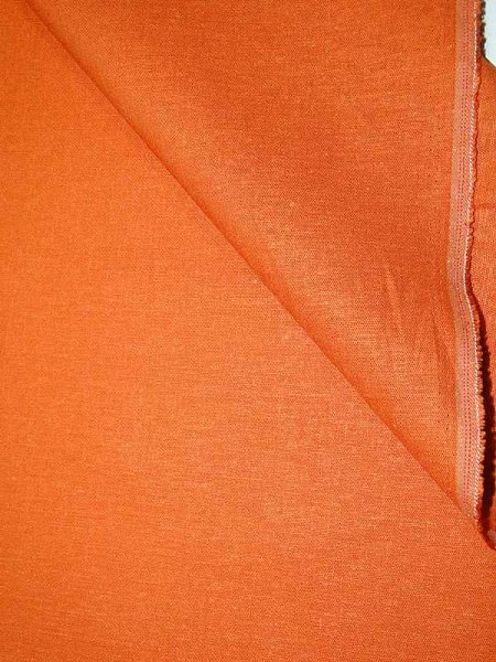 Linen Look Stretch -Mandarino– Italienischer Baumwolle-Leinen-Stretch