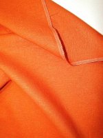 Linen Look Stretch -Mandarino– Italienischer Baumwolle-Leinen-Stretch