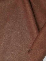 Linen Look Stretch -Cioccolato- Italienischer Baumwolle-Leinen-Stretch Braun