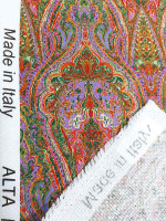 Leinen Piqué -Giardino Jaipur-– Ornament Print aus Italien