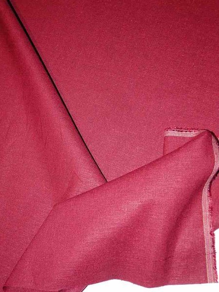 Linen Look Stretch -Rosso Melograno– Italienischer Baumwolle-Leinen-Stretch