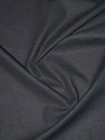 Linen Look Stretch -Blu Mezzanotte– Italienischer Baumwolle-Leinen-Stretch