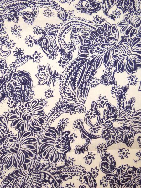 Feinleinen -Notte Botanica- Leinenprint aus Italien Designerstoff