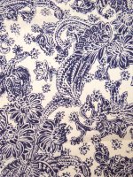 Feinleinen -Notte Botanica- Leinenprint aus Italien...