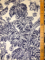 Feinleinen -Notte Botanica- Leinenprint aus Italien...