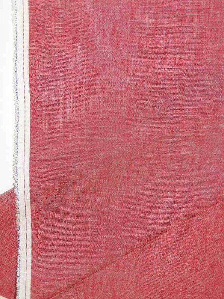 Leinen-Viskose Lampone-Bianco – italienischer Bicolor-Sommerstoff