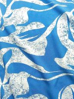 Viskosetwill ABSTRACT BLUE Viscose Gewebe weich -Light...