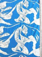 Viskosetwill ABSTRACT BLUE Viscose Gewebe weich -Light & Lush-