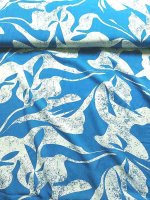 Viskosetwill ABSTRACT BLUE Viscose Gewebe weich -Light & Lush-