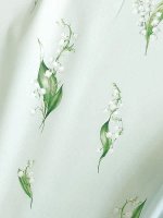 Baumwollbatist -Maiglöckchen Bleu- Designerstoff Batist mit Elasthan