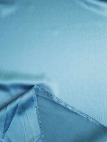 Seidenstretch-Satin BLU POLVERE Seidensatin Italien