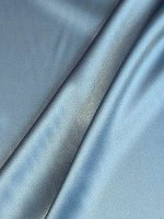 Seidenstretch-Satin BLU POLVERE Seidensatin Italien
