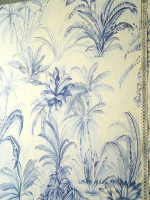 Crepe de Chine -Palmenskizzen- Seidenprint Italien