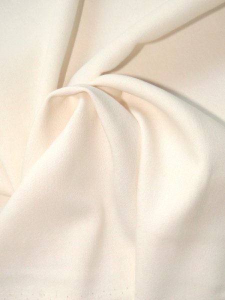 Silky Crêpe-Serge Ivory - Baumwolle-Seide Köperkrepp