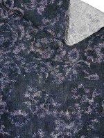Rosen-Cloqué Blue Denimoptik Baumwolljacquard