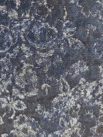 Rosen-Cloqué Blue Denimoptik Baumwolljacquard