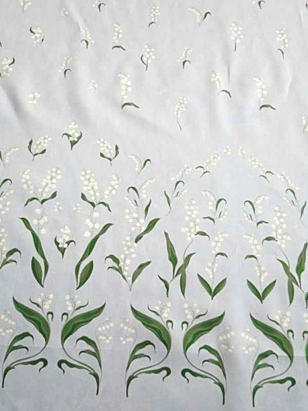 Baumwollsatin Panel -Maiglöckchen Lavendel Pastell- Bordüren Panel 158x148cm