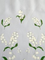 Baumwollsatin Panel -Maiglöckchen Lavendel Pastell- Bordüren Panel 158x148cm