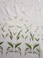 Baumwollsatin Panel -Maiglöckchen Lavendel Pastell- Bordüren Panel 158x148cm