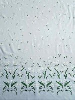Baumwollsatin Panel -Maiglöckchen Lavendel Pastell- Bordüren Panel 158x148cm