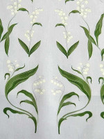 Baumwollsatin Panel -Maiglöckchen Lavendel Pastell- Bordüren Panel Print