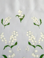 Baumwollsatin Panel -Maiglöckchen Lavendel Pastell- Bordüren Panel Print