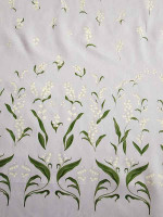 Baumwollsatin Panel -Maiglöckchen Lavendel Pastell- Bordüren Panel Print