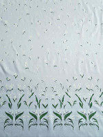 Baumwollsatin Panel -Maiglöckchen Lavendel Pastell- Bordüren Panel Print