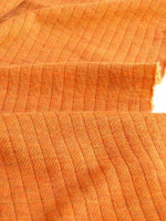 Merinowolle–Seide Interlock Jersey Harvest-Melange - Feine Linien Struktur