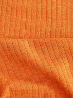 Merinowolle–Seide Interlock Jersey Harvest-Melange - Feine Linien Struktur