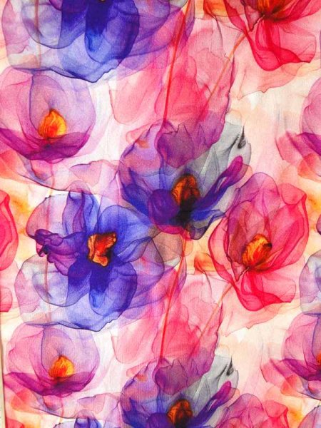 Viskose Elastikjersey -Sommerhauch Lilac- Digitalprint Designed by Stenzo