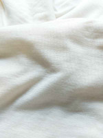 Merinowolle–Seide Interlock Jersey Wollweiß