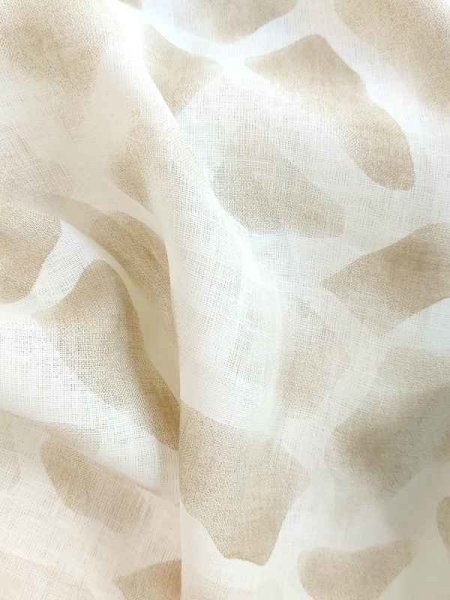 Feinleinen Print -Giraffa Bianca- Puro Lino aus Italien