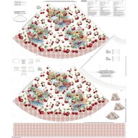Baumwolljersey Rockpanel "La Dolce Ciliegia" Jerseyprint Schnittmuster 180x150