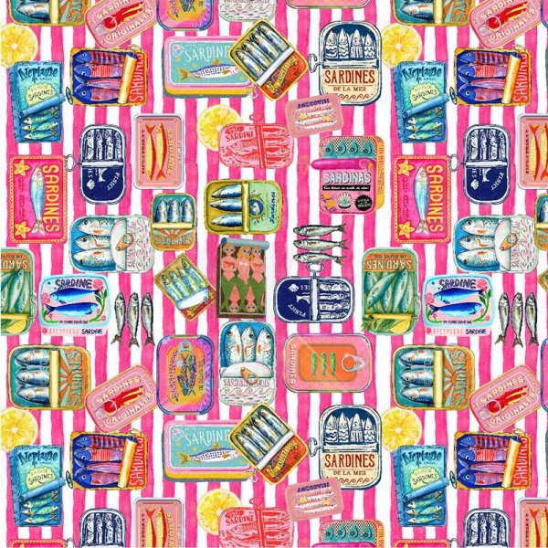 Baumwolljersey -Sardinas Rosa- Digitalprint Designed by Stenzo