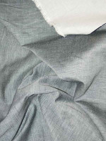 Baumwollbatist Doubleface -Grigio Nuvola- Naturweiß-Graumelange