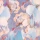 Viskose-Stretchsatin -French Flowers Blu- floraler Aquarellprint in Chalcedonblau