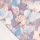 Viskose-Stretchsatin -French Flowers Blu- floraler Aquarellprint in Chalcedonblau