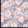 Viskose-Stretchsatin -French Flowers Blu- floraler Aquarellprint in Chalcedonblau