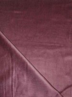 Samtcord -Mahagony-Aubergine- samtig weicher Baumwollcord aus Italien