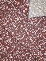 Baumwoll-Blusentwill -Foglie Mogano- Blättchen Allover Print