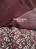 Walkstoff -Mahagony-Aubergine- Strickwalk reine Schurwolle